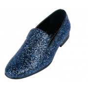 Blue Sparkle Slip-on Tuxedo Shoes